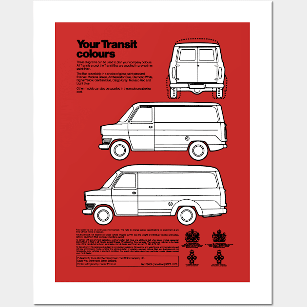 FORD TRANSIT - brochure options Wall Art by Throwback Motors